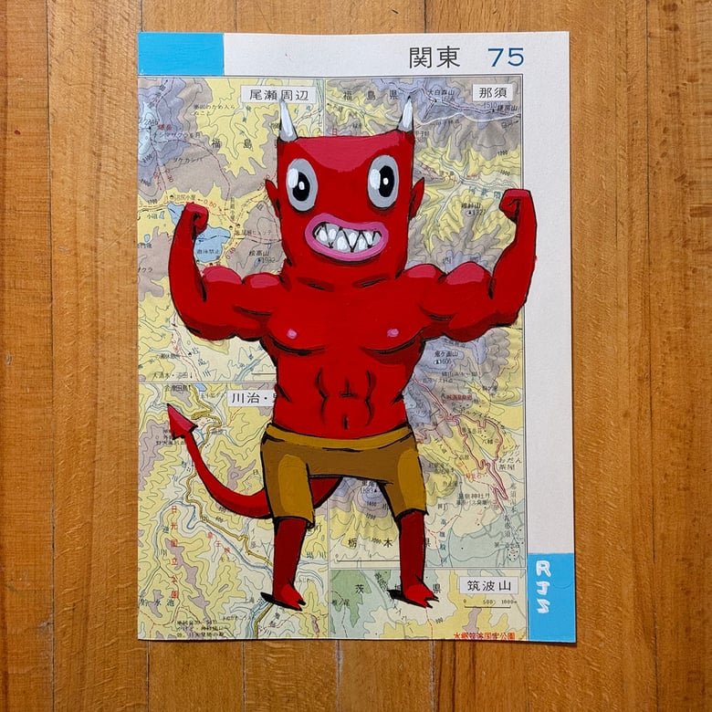 Image of Ripped lil Devil / unframed original painting