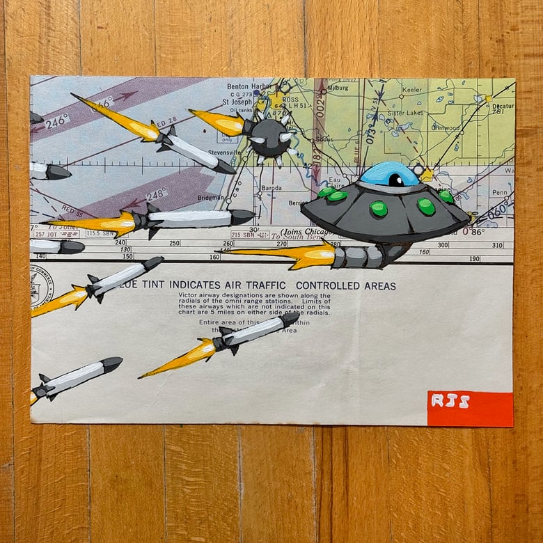 Image of Outrunning the End / unframed original painting