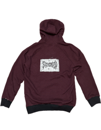 Image 2 of Red Striped Fur Zip Up