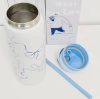 Image 5 of Owala Special Edition 32oz FreeSip™ Water Bottle "Tied And True Blue Bows" 