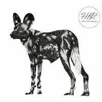 Image 2 of African painted dog standing