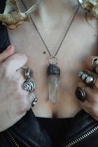 Image 1 of Chunky Silver Capped Quartz Crystal