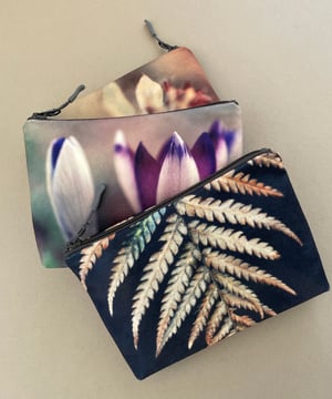 Image of Fern, wash bag, make-up, travel zipper pouch