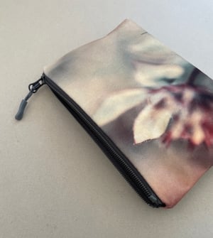 Image of Watercolour wildflower, wash bag, make-up, travel zipper pouch