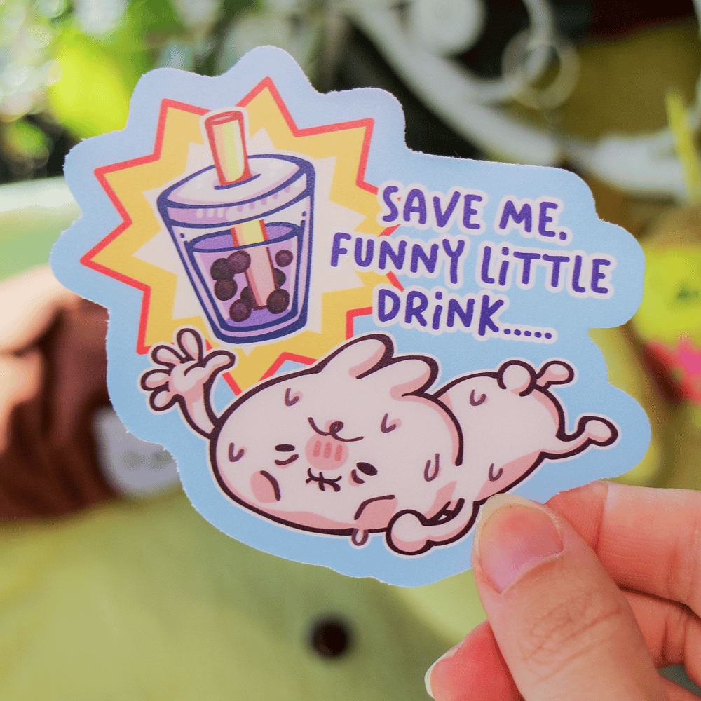 Funny Little Drink Sticker