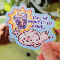 Image 2 of Funny Little Drink Sticker