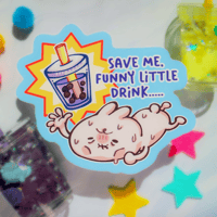 Image 1 of Funny Little Drink Sticker