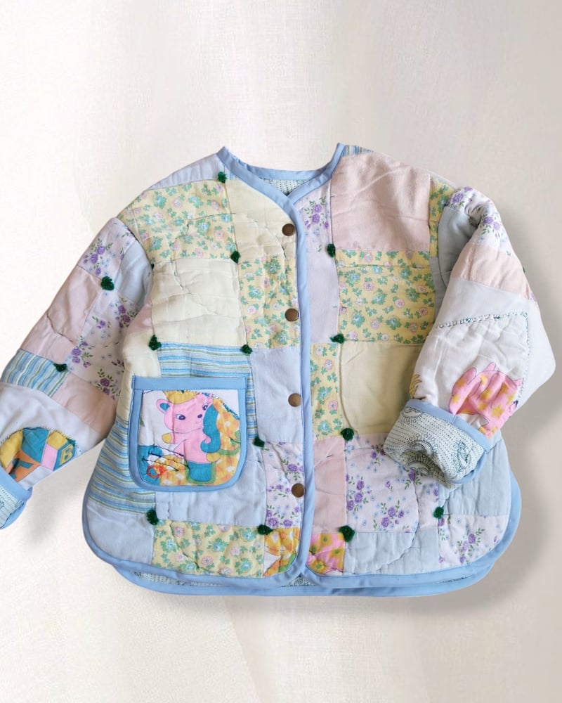 Image of Pastel Patchwork Quilt Coat - 8 years