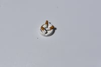 Image 2 of miniature ashtray with 5 burned cigarette butts 1:12 scale