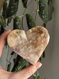 Image 1 of Druzy Pink Amethyst Heart