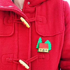 Image of Vintage Putz House Brooches