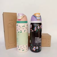 Image 4 of Owala 32 Oz. FreeSip™️ Water Bottle “Midnight Garden Floral”