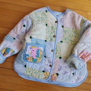 Image of Pastel Patchwork Quilt Coat - 8 years