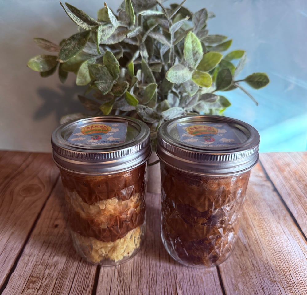 Image of Fly High Elevation Infusions Cake Jar-Yellow Cake/Chocolate Icing