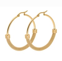 Image 2 of Luxe Hoop Earrings 