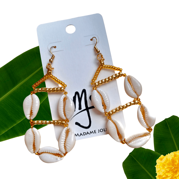 Image of In the Flow Cowrie Earrings