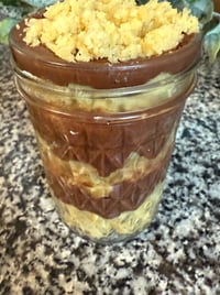 Image 1 of 2 No Elevation Cake Jars~Yellow Cake/Chocolate Icing