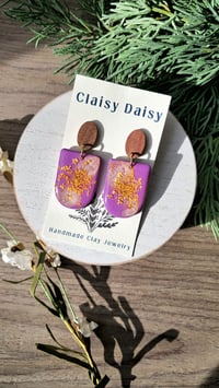 Pink/Purple Dangle : Orange Flower