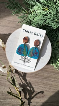 Teal Mixed Floral Dangle