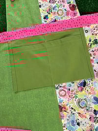 Image 2 of Adult Grommet Apron in Greens and Multi-Print