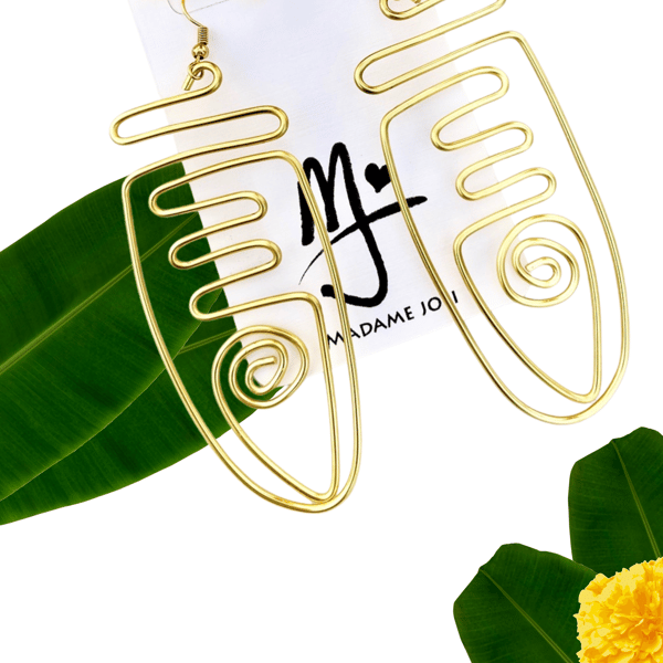 Image of Flow With Me Brass Earrings