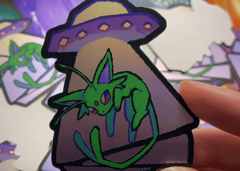 UFO Espeon Stickers