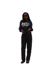 Image 1 of 3.0 Heavy Cotton L/S Tee (Navy)