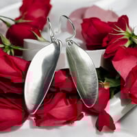 Image 2 of Sterling Silver Spoon Bowl Earrings – Satin Finish