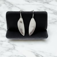 Image 4 of Sterling Silver Spoon Bowl Earrings – Satin Finish