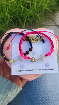 Image 1 of Virgin Mary Cross Bracelet 