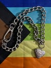 stainless steel heart locket choker
