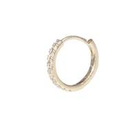 Image 1 of Pave Huggie Hoop Earring