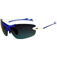 Image 1 of Victory 34 unisex white/blue frame plus soft pouch and hard case.