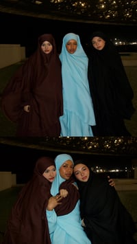 Image 1 of Solid Color Khimar Set 