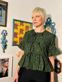 Image 2 of Luna Top Green leopard Print 