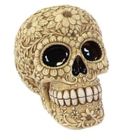 Natural Floral Skull Money Box