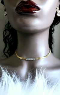 Image 5 of CZ Baguette Herringbone Necklace