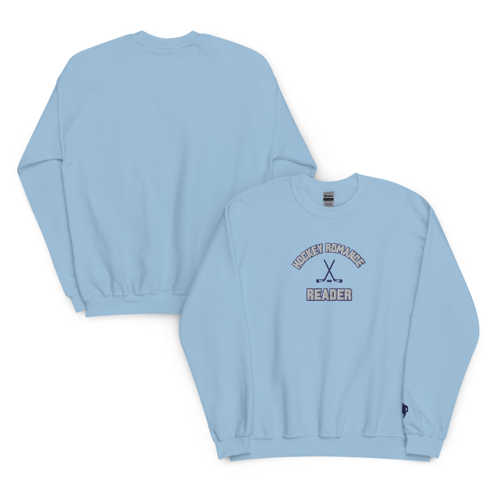 Image of Hockey romance embroidery Unisex Sweatshirt with shirt detail 