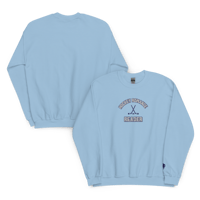 Image 5 of Hockey romance embroidery Unisex Sweatshirt with shirt detail 