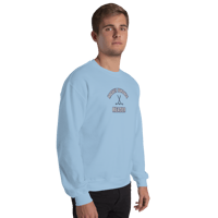 Image 7 of Hockey romance embroidery Unisex Sweatshirt with shirt detail 