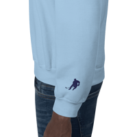 Image 4 of Hockey romance embroidery Unisex Sweatshirt with shirt detail 