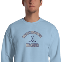 Image 11 of Hockey romance embroidery Unisex Sweatshirt with shirt detail 