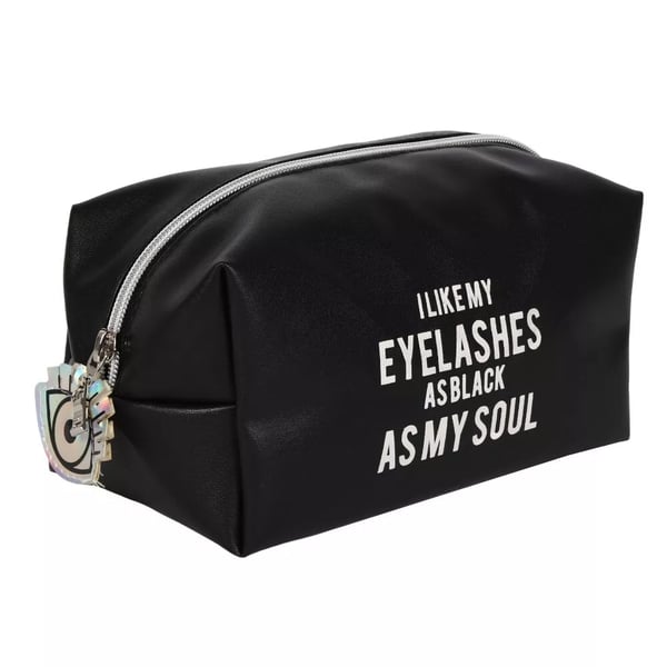 Image of I like My Eyelashes As Black as my Soul Makeup Bag Toiletry Wash Bag