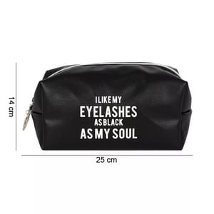 Image of I like My Eyelashes As Black as my Soul Makeup Bag Toiletry Wash Bag