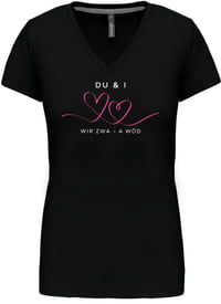 Image 1 of Damen T-Shirt "DU & I - Wir zwa a Wöd" - SCHWARZ
