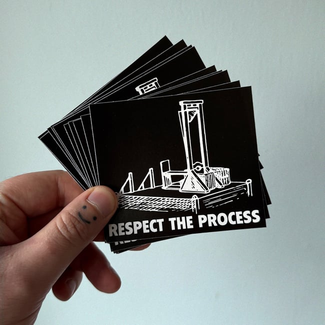 RESPECT THE PROCESS 10 x Stickers