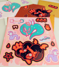 Image 1 of Angel Devil Snake Sticker Sheet