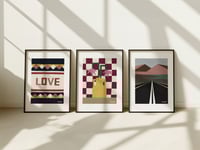Image 4 of Roadscape Collage Print on Linen Texture Paper