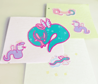 Image 2 of Angel Devil Snake Sticker Sheet