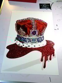 Image 1 of A3 Red and Baby Blue rhinestone crown